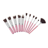 10 Pcs Silver/Golden Makeup Brushes Set pincel